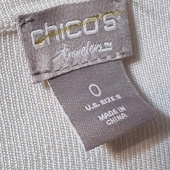 Chicos Travelers S Long Tunic Rib Knit Top Stretch Office Work Beach Coastal - Picture 3 of 8